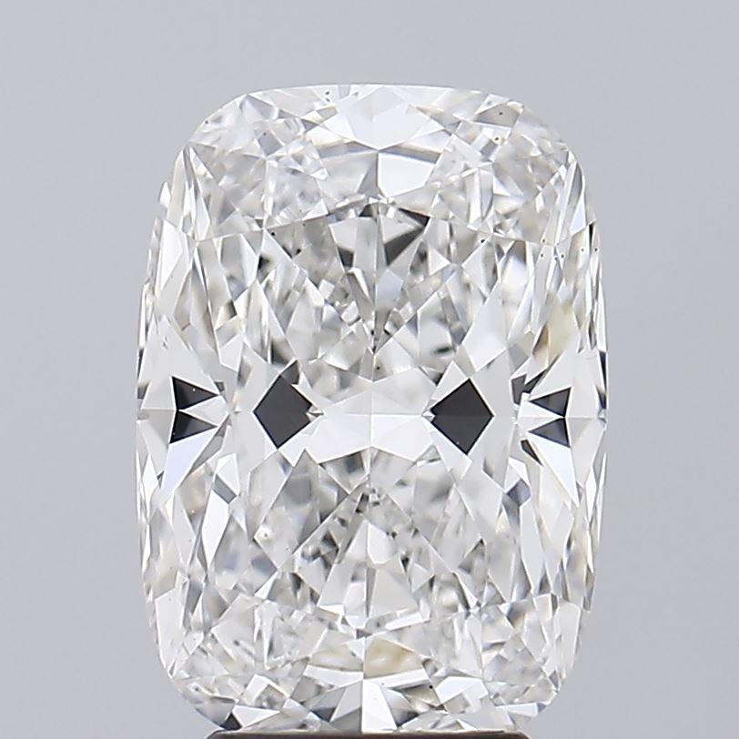 4.02 Carat Cushion Lab Diamond with  Cut Diamond in 14KT  view 1
