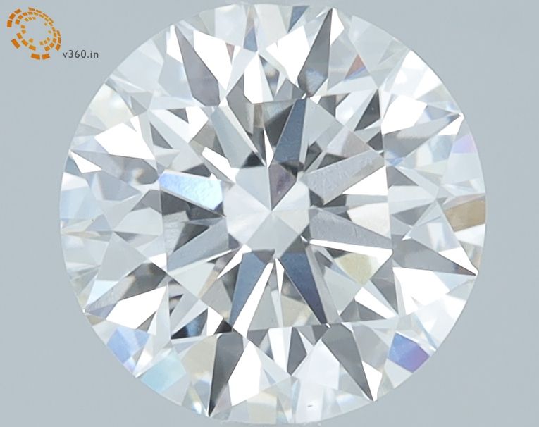 1.85 Carat Round Lab Diamond with  Cut Diamond in 14KT  view 1
