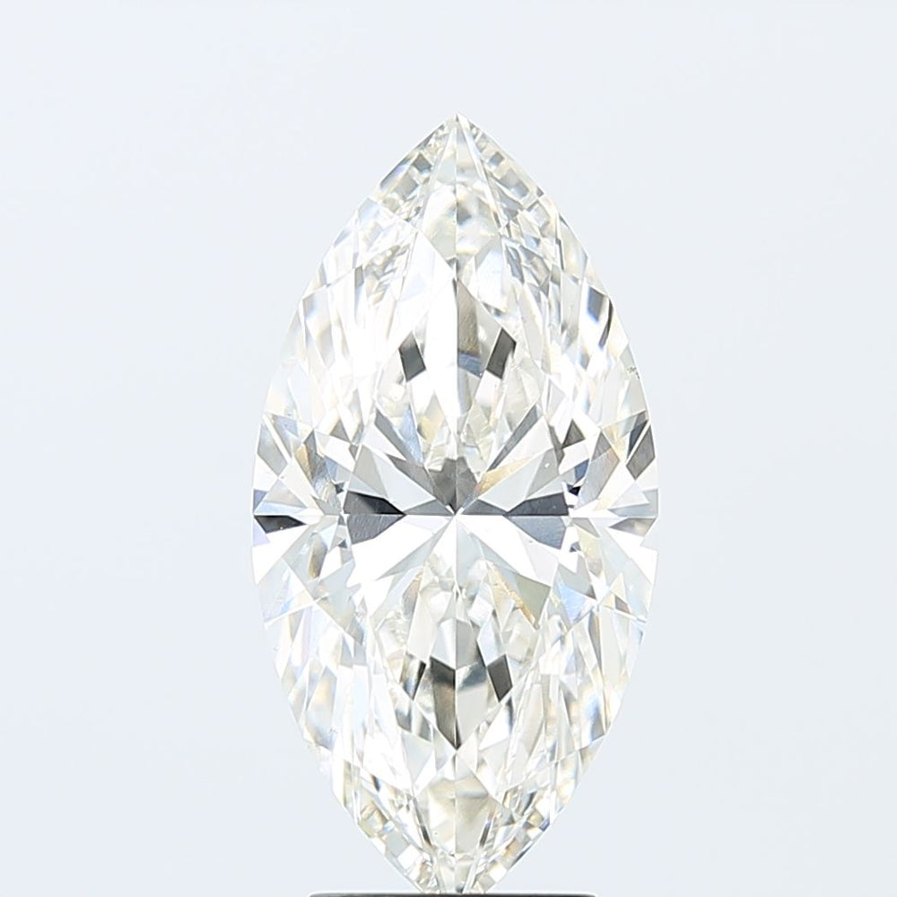 4.38 Carat Marquise Lab Diamond with  Cut Diamond in 14KT  view 1
