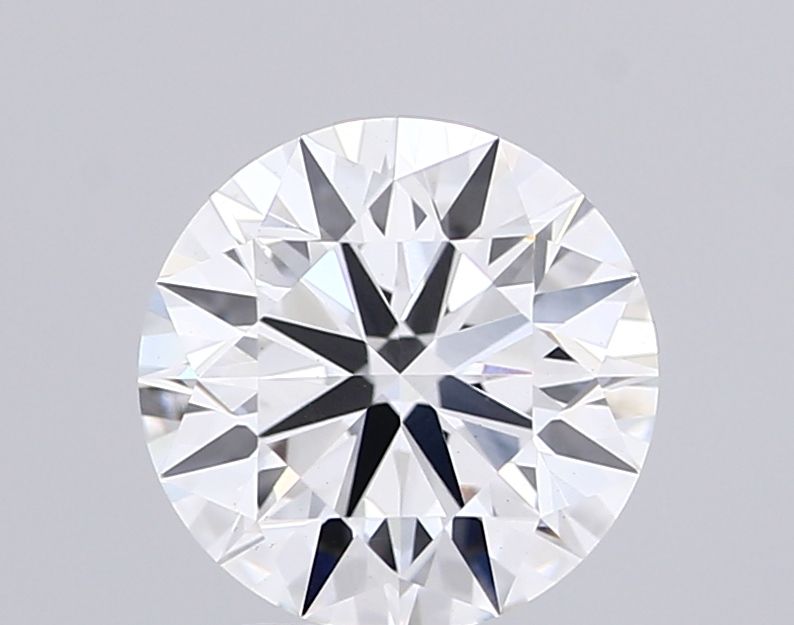 2.51 Carat Round Lab Diamond with  Cut Diamond in 14KT  view 1
