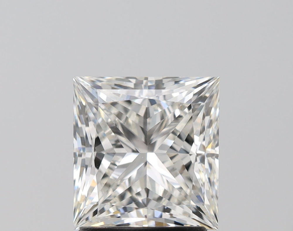 2.15 Carat Princess Lab Diamond with  Cut Diamond in 14KT  view 1
