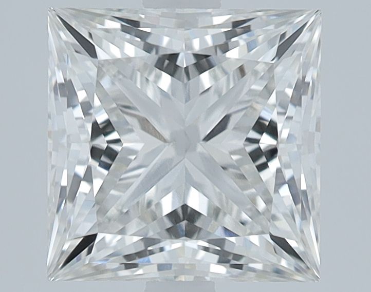 2.29 Carat Princess Lab Diamond with  Cut Diamond in 14KT  view 1
