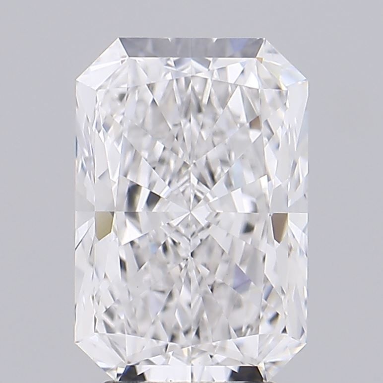 2.9 Carat Radiant Lab Diamond with  Cut Diamond in 14KT  view 1
