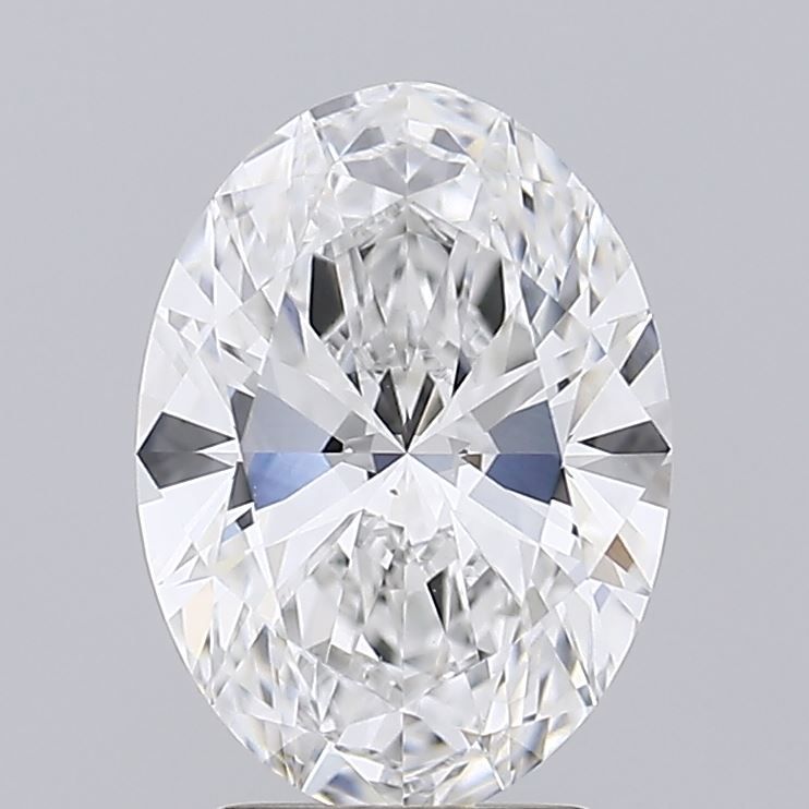 1.89 Carat Oval Lab Diamond with  Cut Diamond in 14KT  view 1
