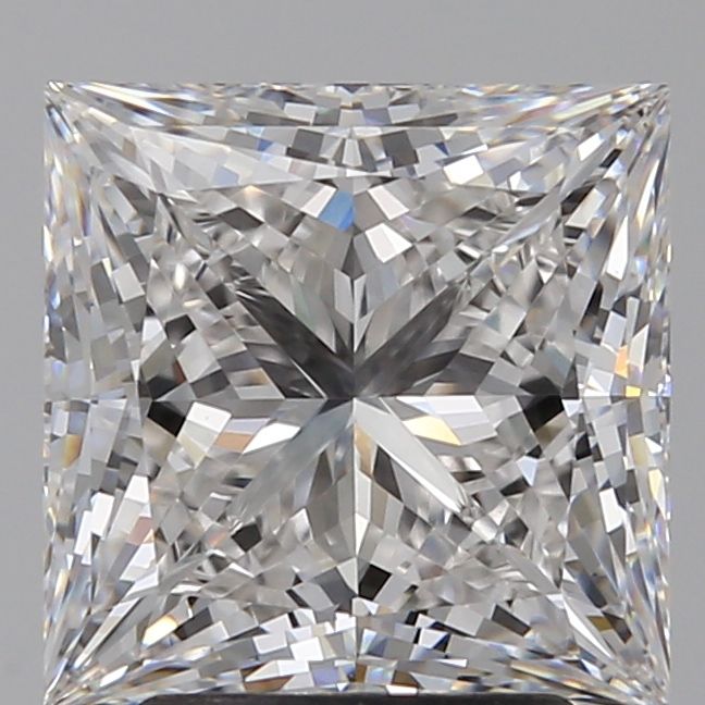 3.06 Carat Princess Lab Diamond with  Cut Diamond in 14KT  view 1
