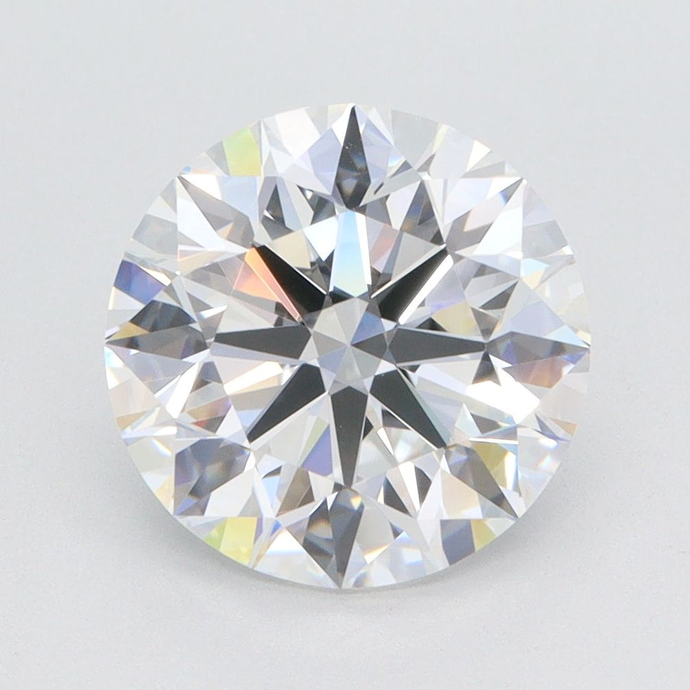 3.0 Carat Round Lab Diamond with  Cut Diamond in 14KT  view 1
