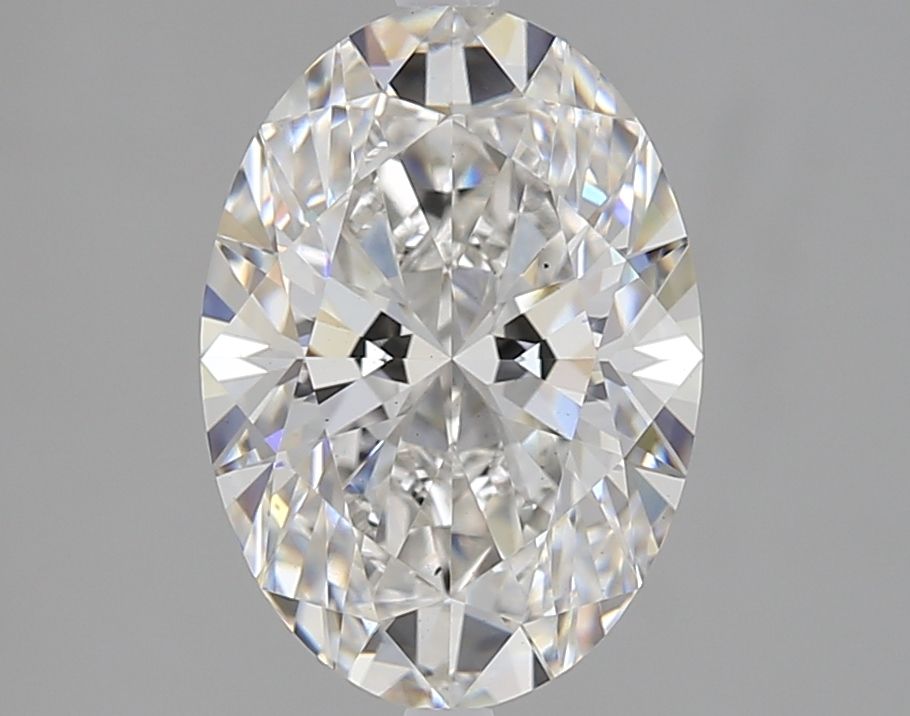 2.57 Carat Oval Lab Diamond with  Cut Diamond in 14KT  view 1

