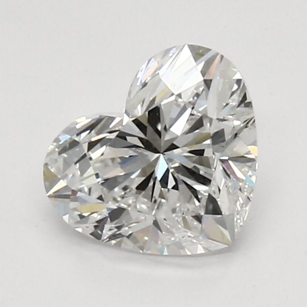 1.01 Carat Heart Lab Diamond with  Cut Diamond in 14KT  view 1
