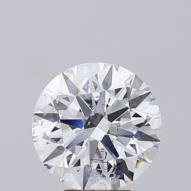 5.18 Carat Round lab Diamond with  Cut Diamond in 14KT  view 1
