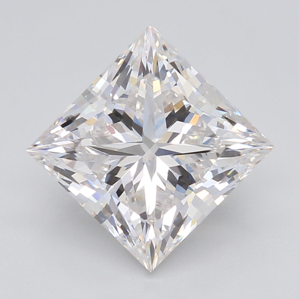 2.01 Carat Princess Lab Diamond with  Cut Diamond in 14KT  view 1
