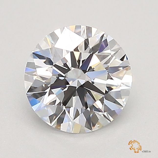 0.62 Carat Round Lab Diamond with  Cut Diamond in 14KT  view 1

