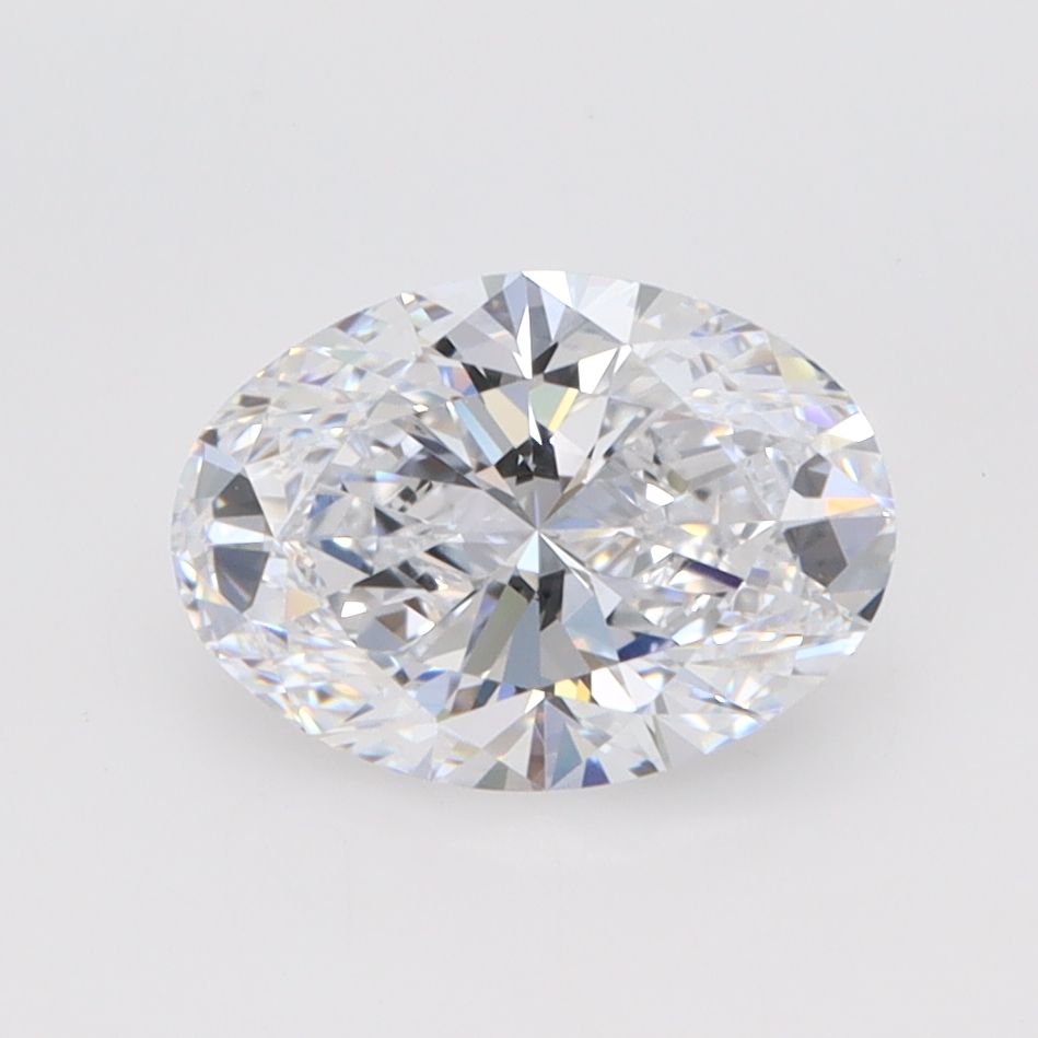 1.29 Carat Oval Lab Diamond with  Cut Diamond in 14KT  view 1
