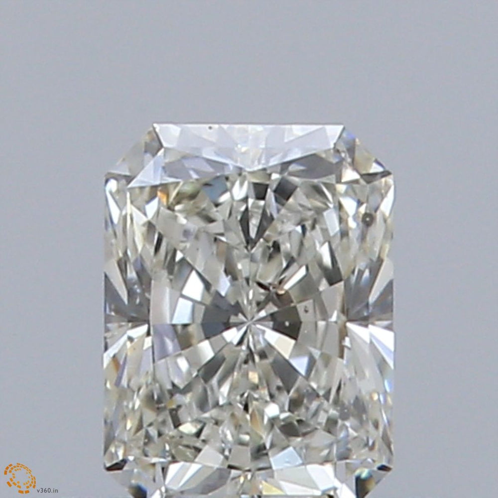 0.5 Carat Radiant Natural Diamond with  Cut Diamond in 14KT  view 1
