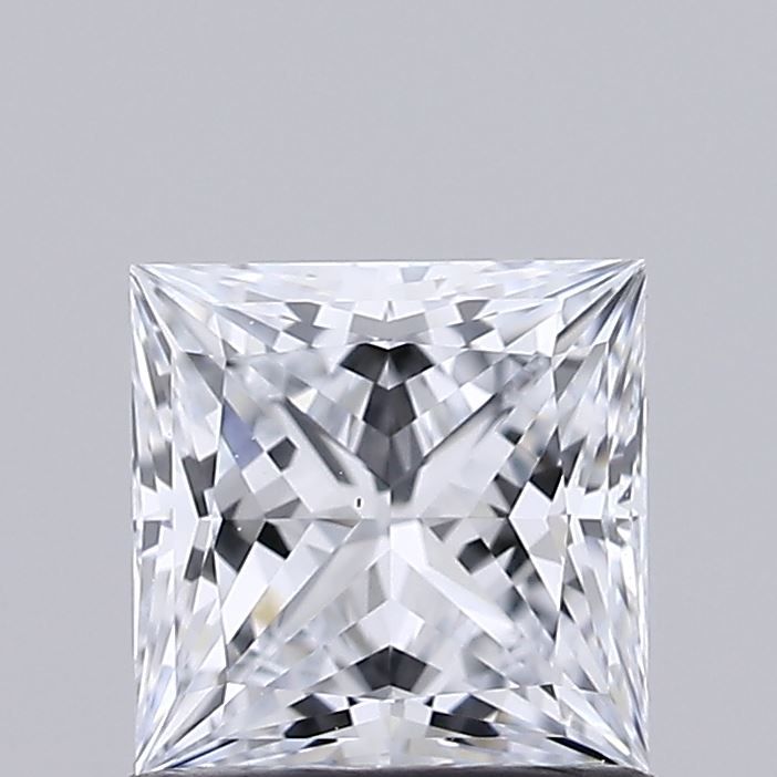 1.0 Carat Princess Lab Diamond with  Cut Diamond in 14KT  view 1
