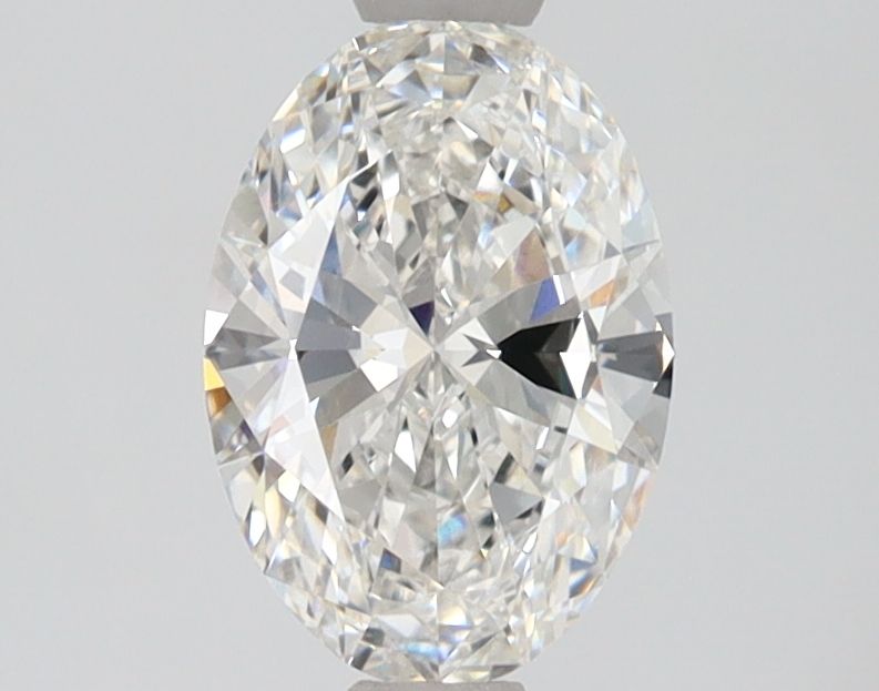 1.0 Carat Oval Lab Diamond with  Cut Diamond in 14KT  view 1
