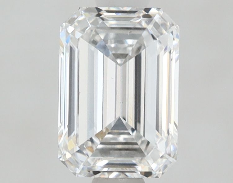 1.0 Carat Emerald Lab Diamond with  Cut Diamond in 14KT  view 1
