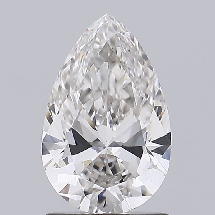 1.29 Carat Pear Lab Diamond with  Cut Diamond in 14KT  view 1
