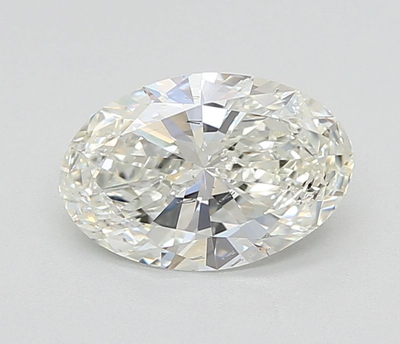 1.5 Carat Oval Lab Diamond with  Cut Diamond in 14KT  view 1
