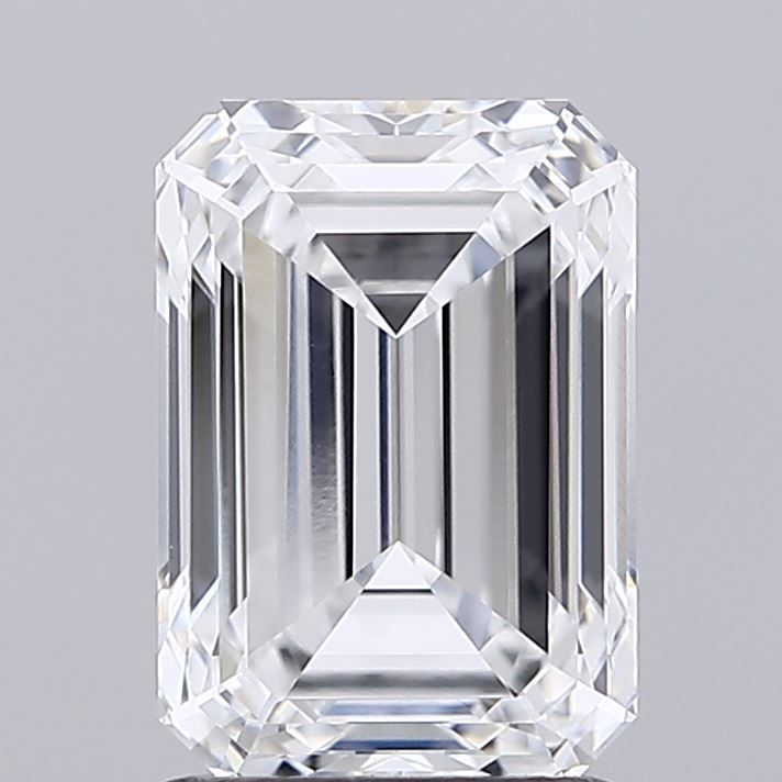 1.84 Carat Emerald Lab Diamond with  Cut Diamond in 14KT  view 1
