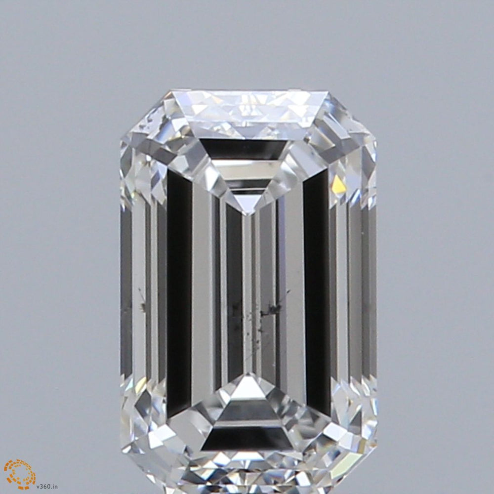1.01 Carat Emerald Natural Diamond with  Cut Diamond in 14KT  view 1
