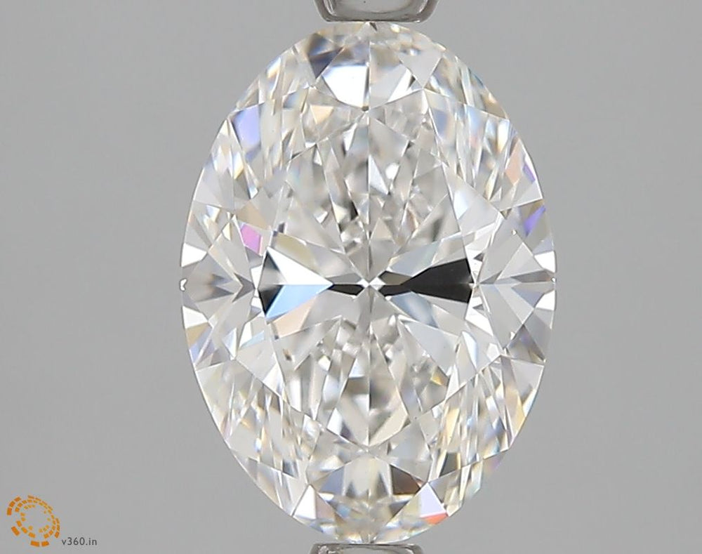 1.84 Carat Oval Lab Diamond with  Cut Diamond in 14KT  view 1
