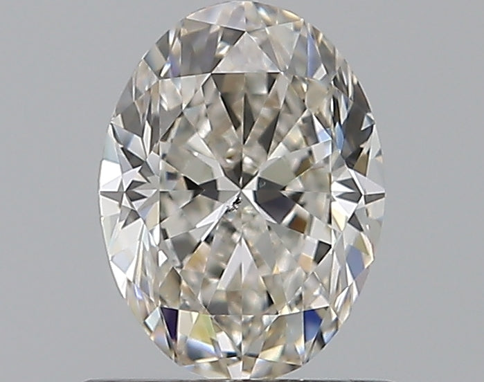 0.7 Carat Oval Natural Diamond with  Cut Diamond in 14KT  view 1
