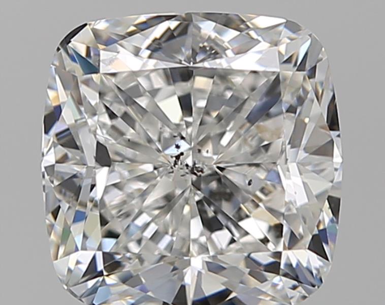 2.5 Carat Cushion Natural Diamond with  Cut Diamond in 14KT  view 1
