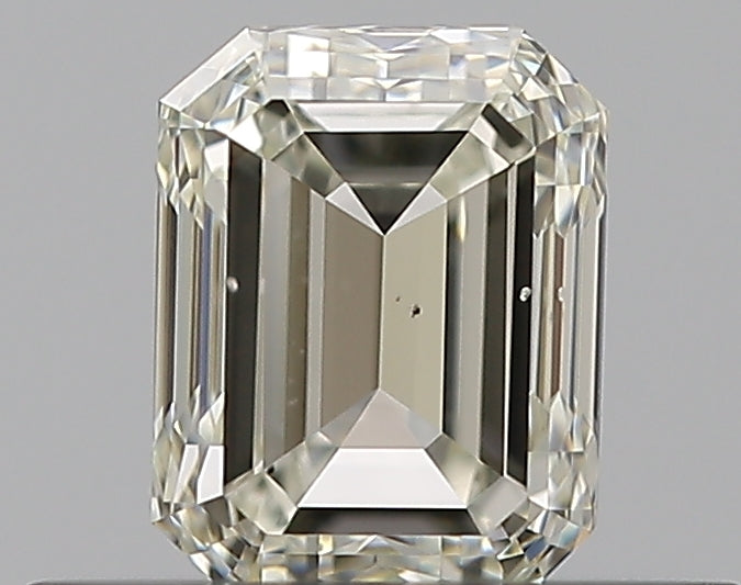 0.46 Carat Emerald Natural Diamond with  Cut Diamond in 14KT  view 1
