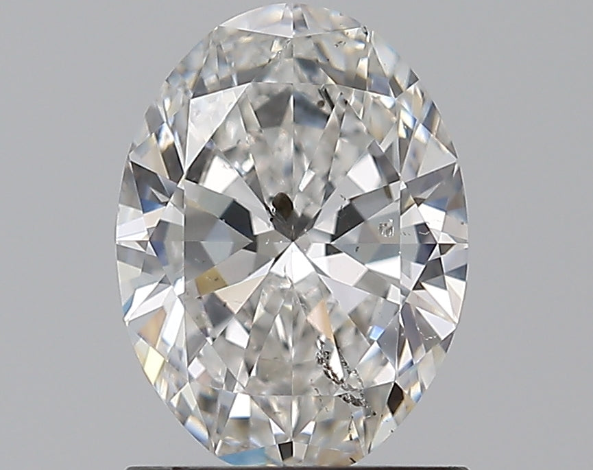 1.2 Carat Oval Natural Diamond with  Cut Diamond in 14KT  view 1
