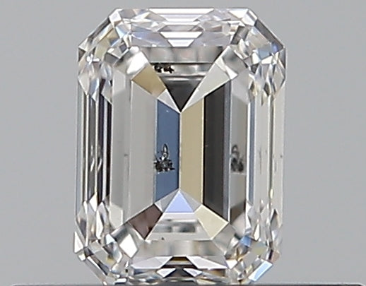 0.39 Carat Emerald Natural Diamond with  Cut Diamond in 14KT  view 1
