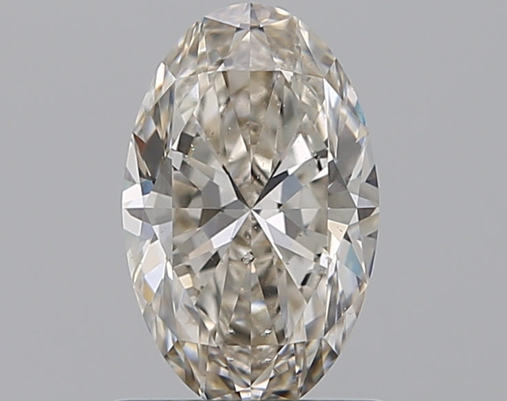 0.9 Carat Oval Natural Diamond with  Cut Diamond in 14KT  view 1
