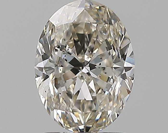 1.51 Carat Oval Natural Diamond with  Cut Diamond in 14KT  view 1

