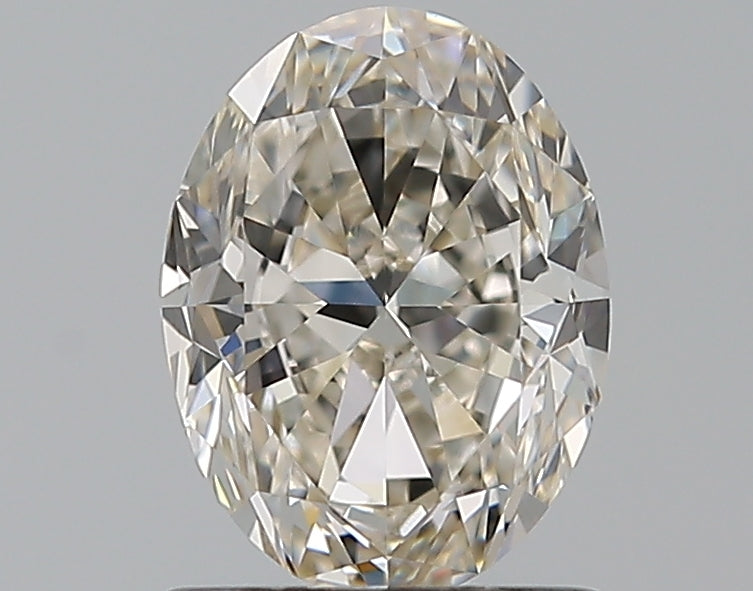 1.0 Carat Oval Natural Diamond with  Cut Diamond in 14KT  view 1
