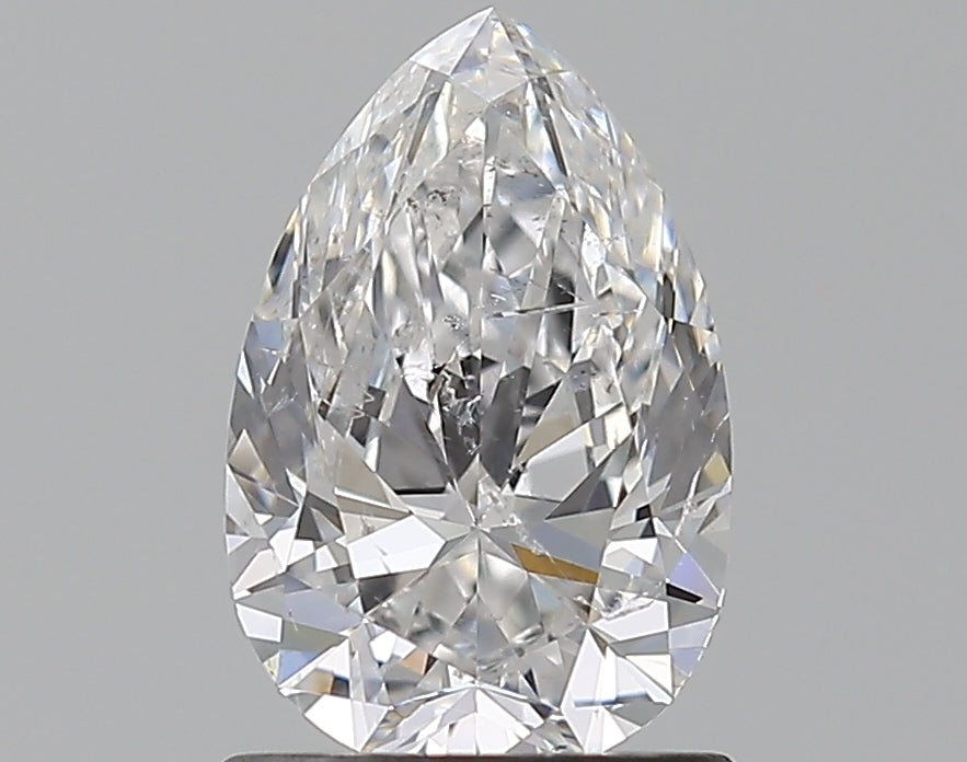 1.01 Carat Pear Natural Diamond with  Cut Diamond in 14KT  view 1
