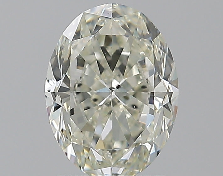 1.5 Carat Oval Natural Diamond with  Cut Diamond in 14KT  view 1
