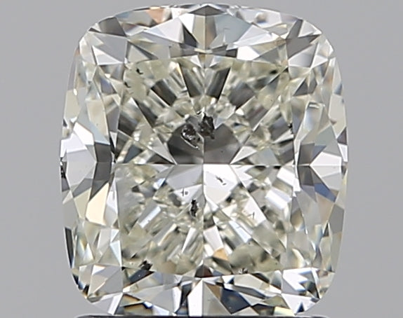 1.8 Carat Cushion Natural Diamond with  Cut Diamond in 14KT  view 1
