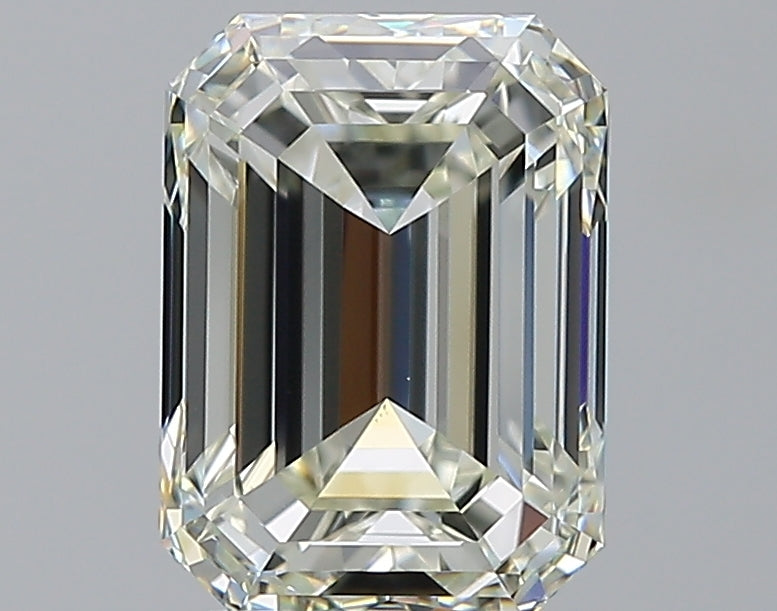 3.01 Carat Emerald Natural Diamond with  Cut Diamond in 14KT  view 1
