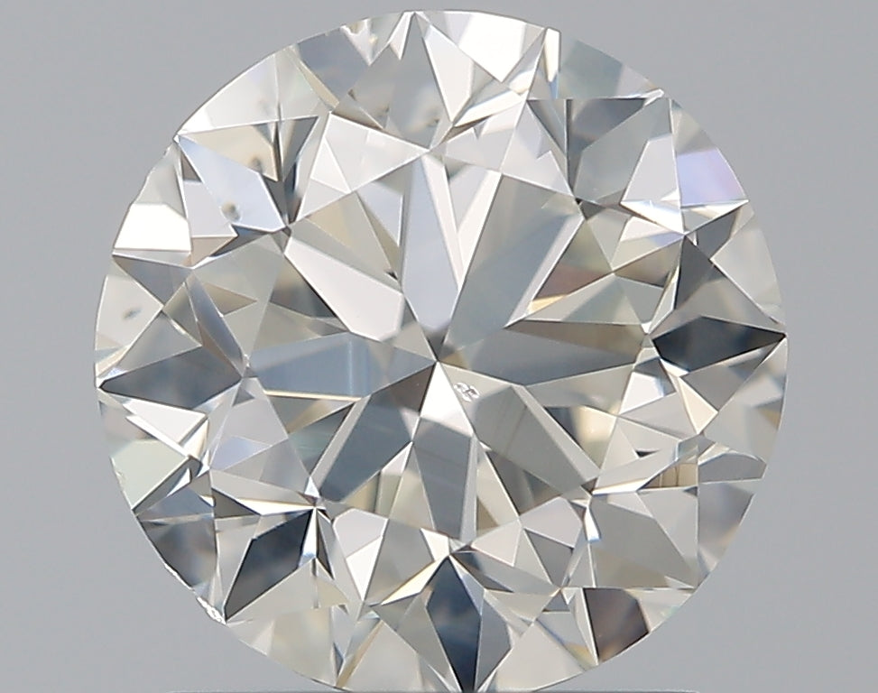 1.71 Carat Round Natural Diamond with  Cut Diamond in 14KT  view 1
