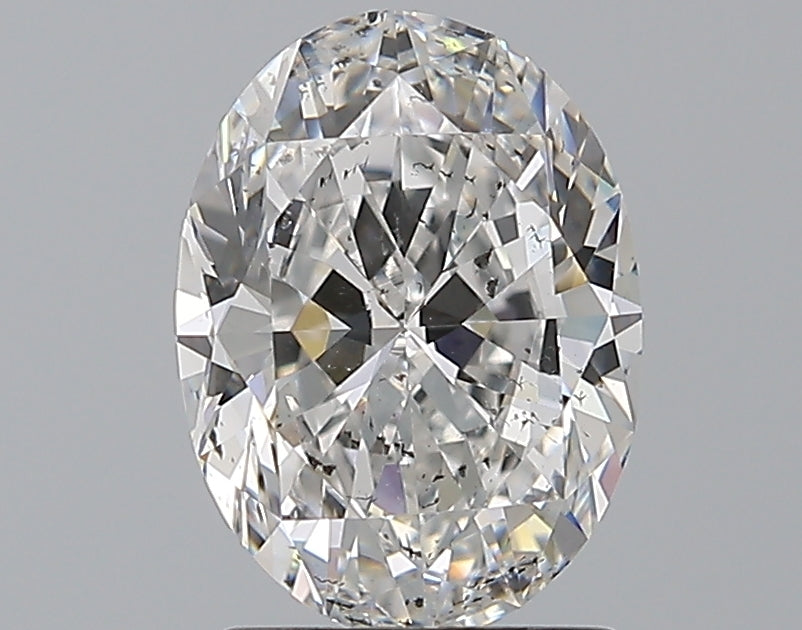 2.0 Carat Oval Natural Diamond with  Cut Diamond in 14KT  view 1
