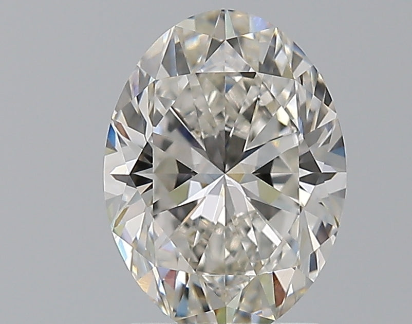 2.01 Carat Oval Natural Diamond with  Cut Diamond in 14KT  view 1
