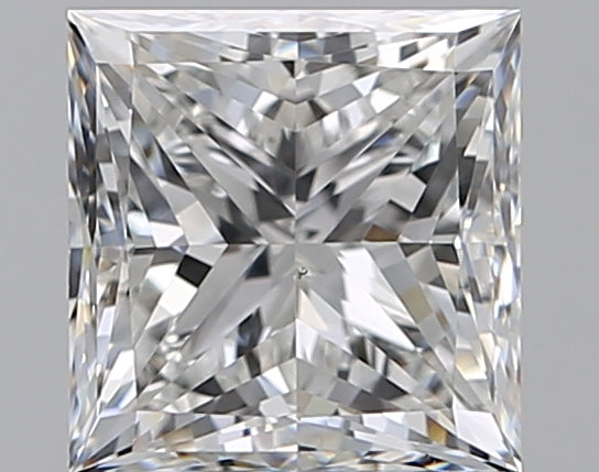 1.5 Carat Princess Natural Diamond with  Cut Diamond in 14KT  view 1
