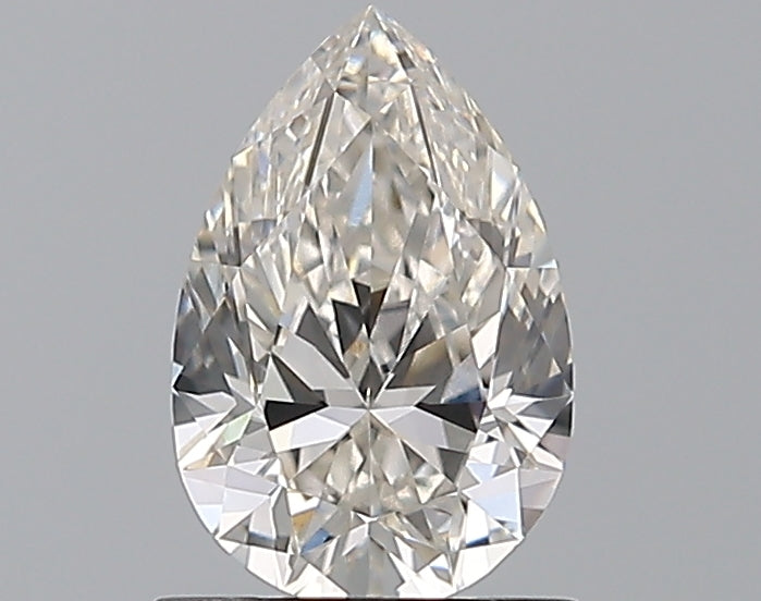 1.0 Carat Pear Natural Diamond with  Cut Diamond in 14KT  view 1
