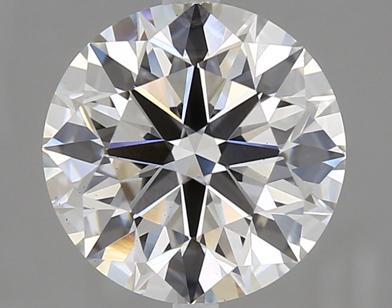3.05 Carat Round Lab Diamond with  Cut Diamond in 14KT  view 1
