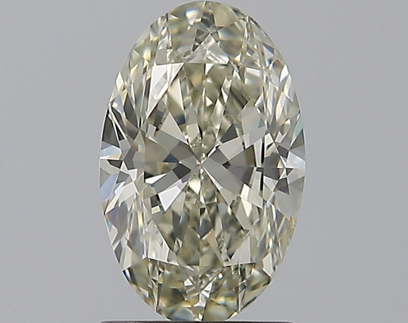 1.23 Carat Oval Natural Diamond with  Cut Diamond in 14KT  view 1
