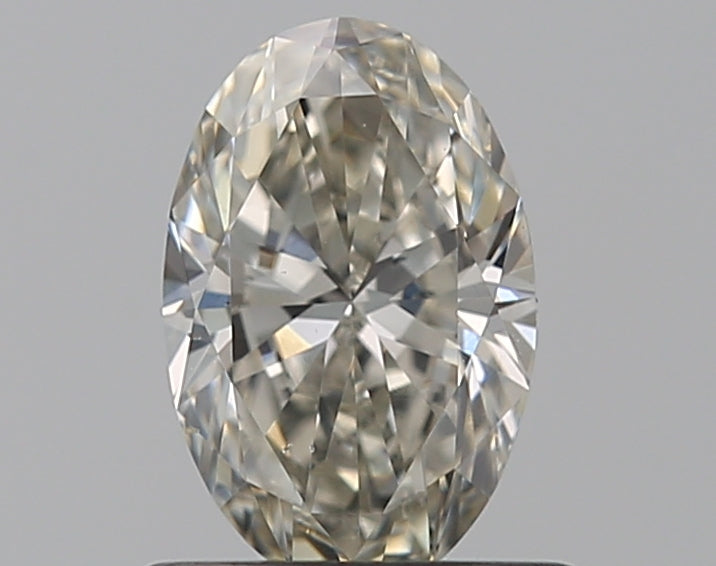 0.7 Carat Oval Natural Diamond with  Cut Diamond in 14KT  view 1
