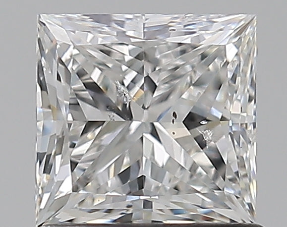 0.9 Carat Princess Natural Diamond with  Cut Diamond in 14KT  view 1
