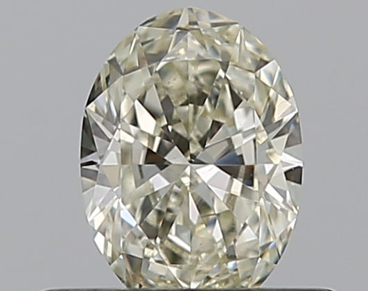 0.36 Carat Oval Natural Diamond with  Cut Diamond in 14KT  view 1
