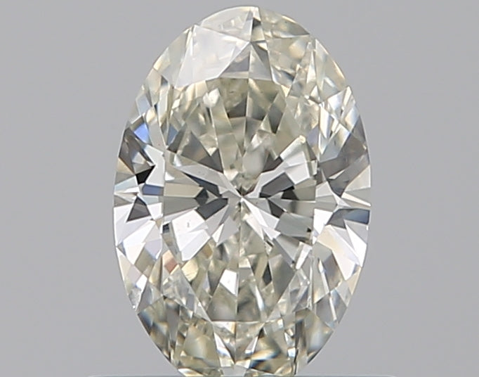 0.51 Carat Oval Natural Diamond with  Cut Diamond in 14KT  view 1
