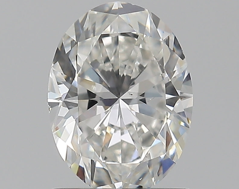 1.0 Carat Oval Natural Diamond with  Cut Diamond in 14KT  view 1
