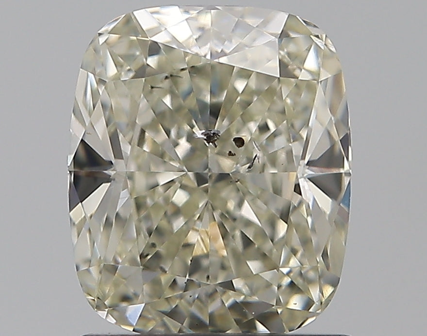 1.51 Carat Cushion Natural Diamond with  Cut Diamond in 14KT  view 1
